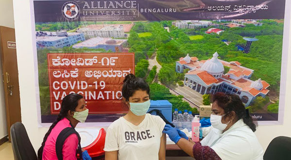 Vaccination Drive at the University Campus, August 4, 2021