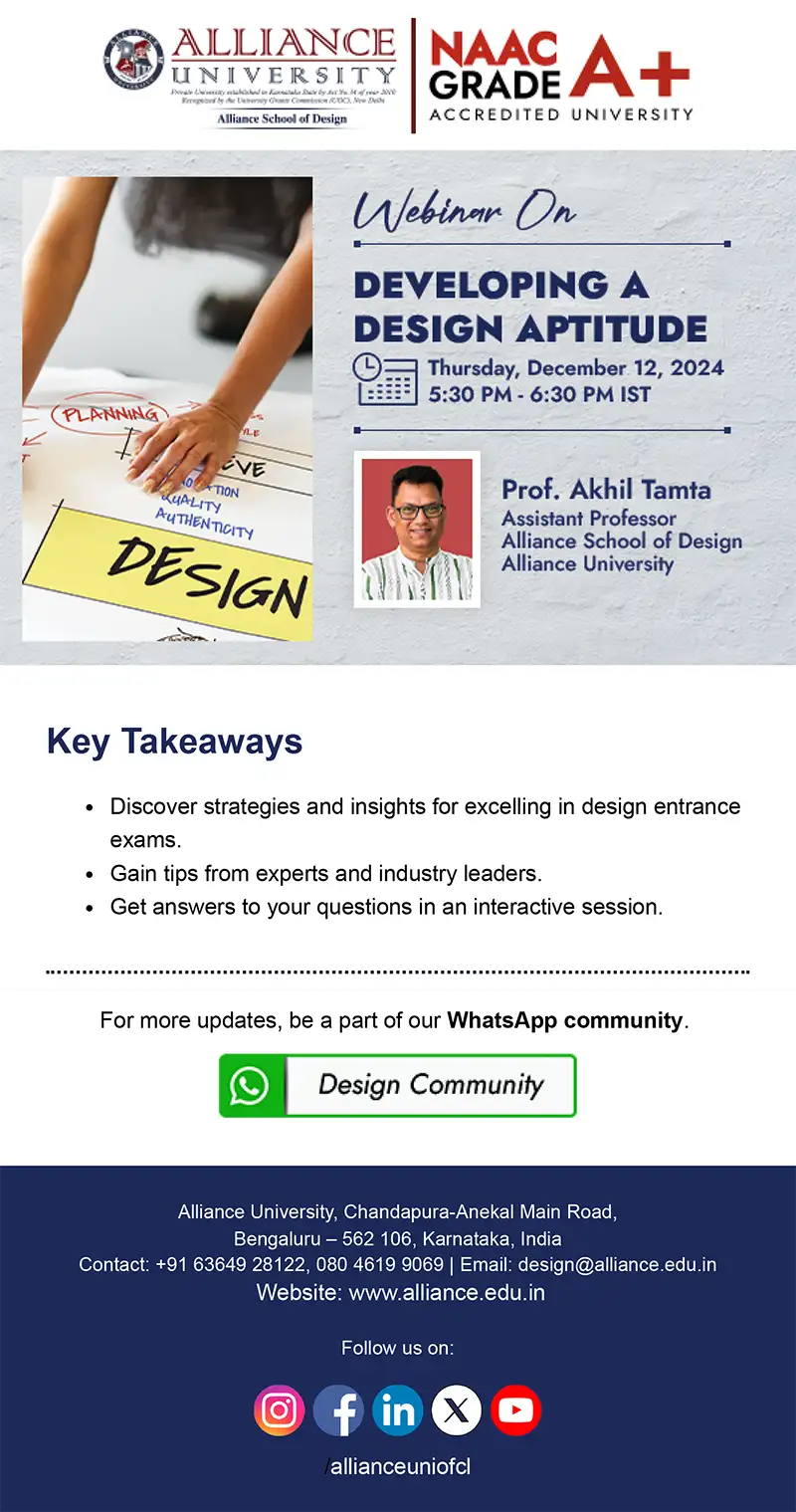 Webinar On Developing a Design Aptitude