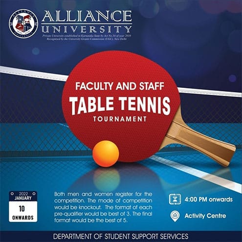 Faculty and Staff Table Tennis Tournament