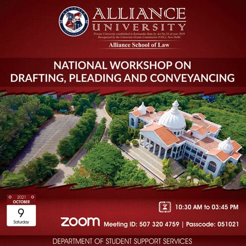 National Workshop on Drafting, Pleading and Conveyancing.
