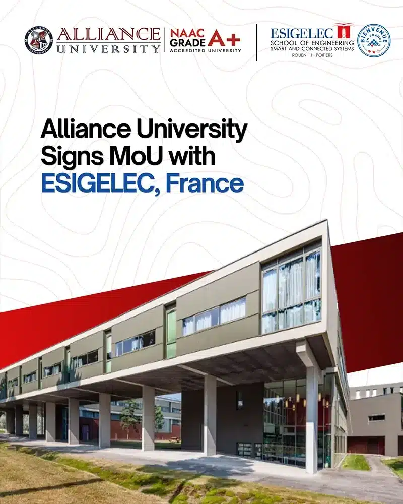 Alliance University Signs MoU with ESIGELEC, France to Strengthen Global Engineering Pathways