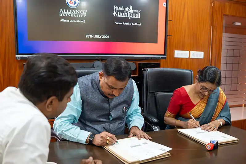 Alliance University Signs MoU with Paadam School of Kuchipudi to Promote Indian Classical Dance