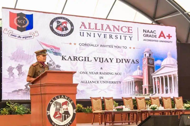 Alliance University Commemorates Kargil Vijay Diwas and Marks One Year of NCC